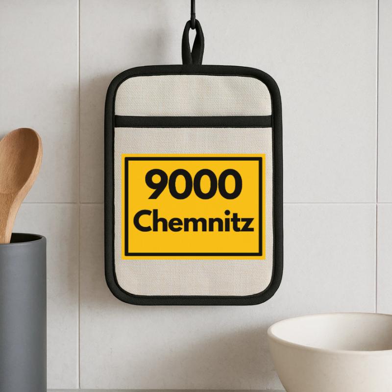 OLD POSTCODE POSTCODE RETRO 9000 CHEMNITZ GDR Pot holders with rubber back