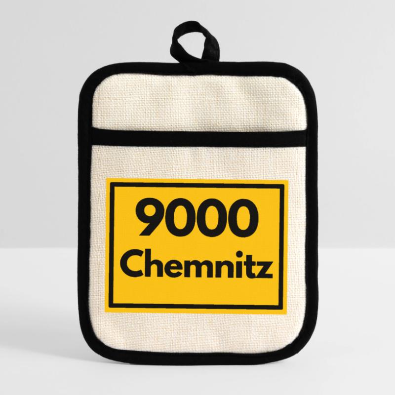 OLD POSTCODE POSTCODE RETRO 9000 CHEMNITZ GDR Pot holders with rubber back