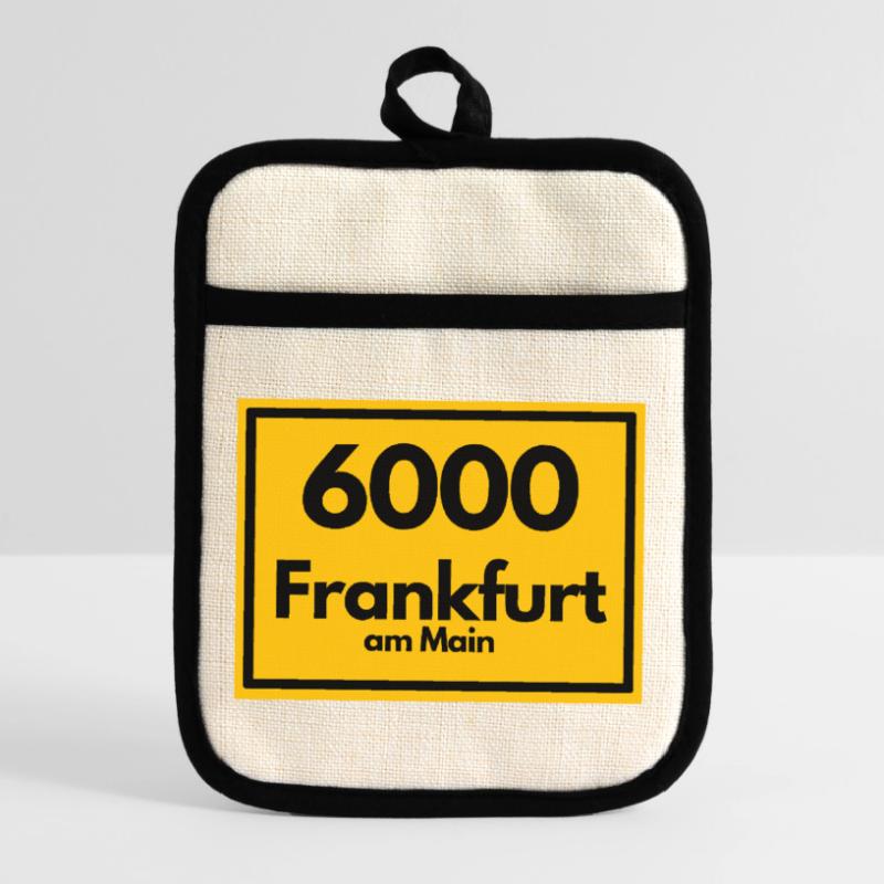 OLD POSTCODE POSTCODE RETRO 6000 FRANKFURT AM MAIN Pot holders with rubber back