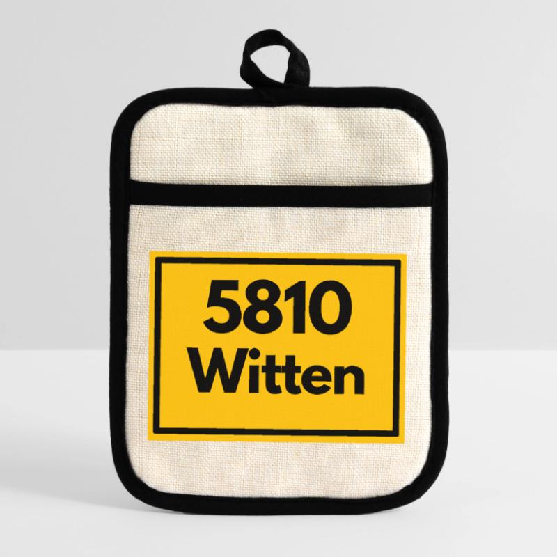 OLD POSTCODE POSTCODE RETRO 5810 WITTEN RUHRGEBIET Pot holders with rubber back