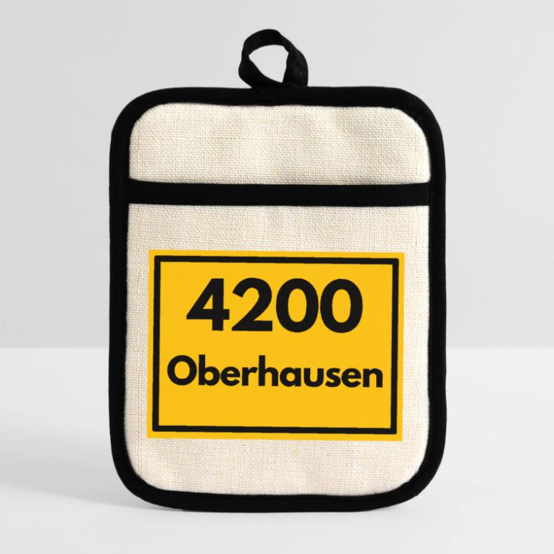 OLD POSTCODE POSTCODE RETRO 4200 OBERHAUSEN RUHR Pot holders with rubber back