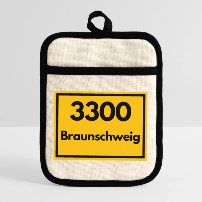 OLD POSTCODE POSTCODE RETRO 3300 BRAUNSCHWEIG Pot holders with rubber back