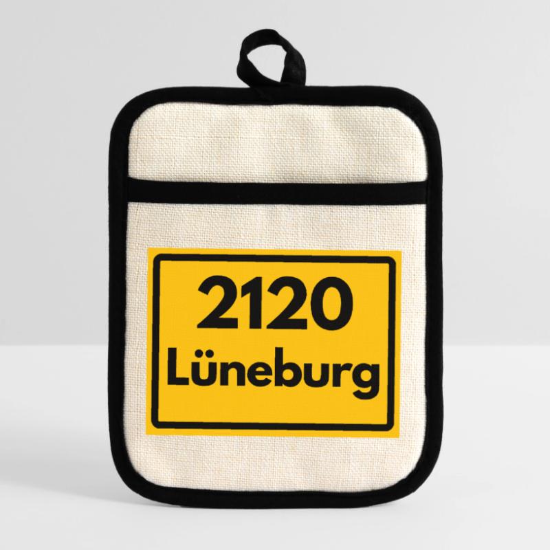 OLD POSTCODE POSTCODE RETRO 2120 LÜNEBURG - HANSE Pot holders with rubber back