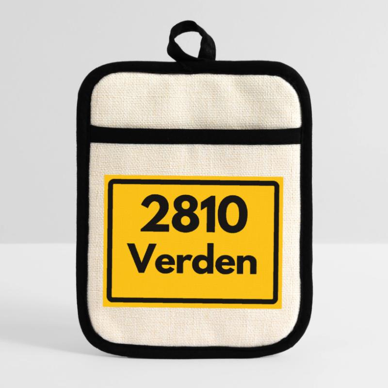 OLD POSTCODE POSTCODE RETRO 2810 VERDEN PFERDEDOM Pot holders with rubber back