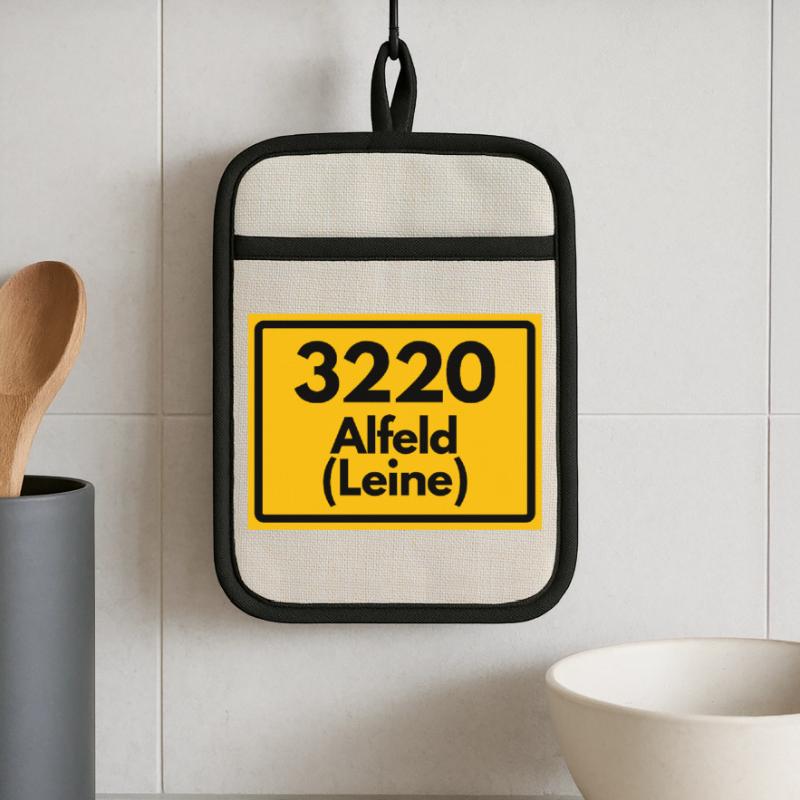 OLD POSTCODE POSTCODE RETRO 3220 ALFELD LEINE Pot holders with rubber back
