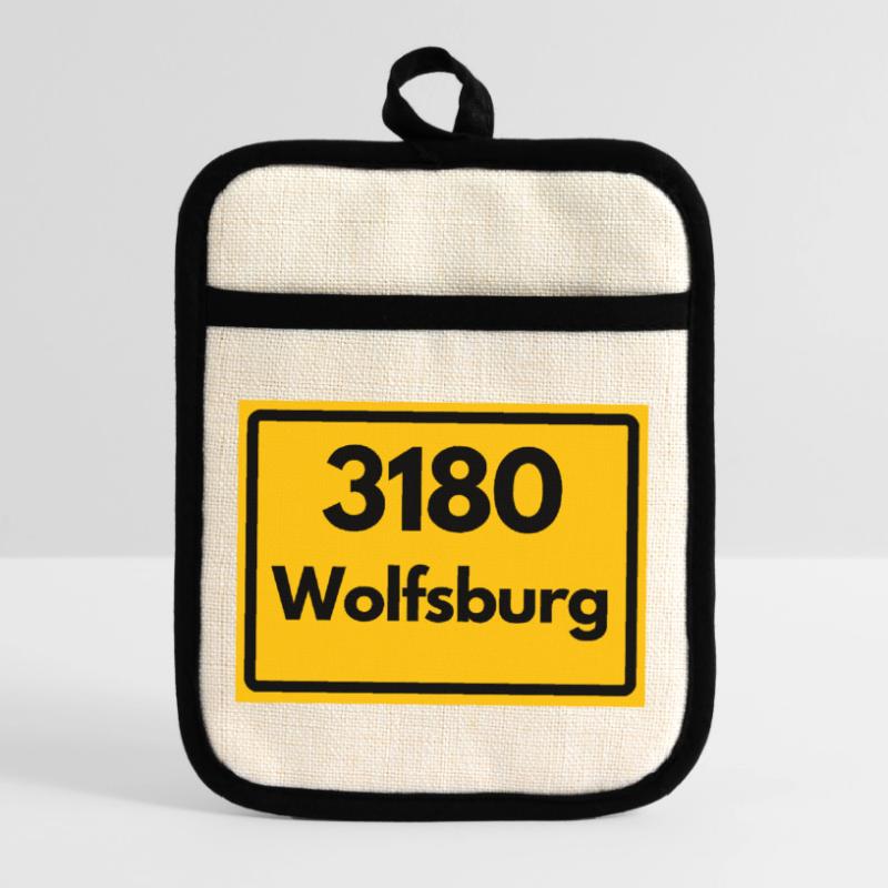 OLD POSTCODE POSTCODE RETRO 3180 WOLFSBURG Pot holders with rubber back