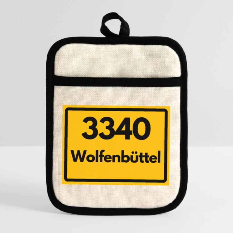 OLD POSTCODE POSTCODE RETRO 3340 WOLFENBÜTTEL Pot holders with rubber back