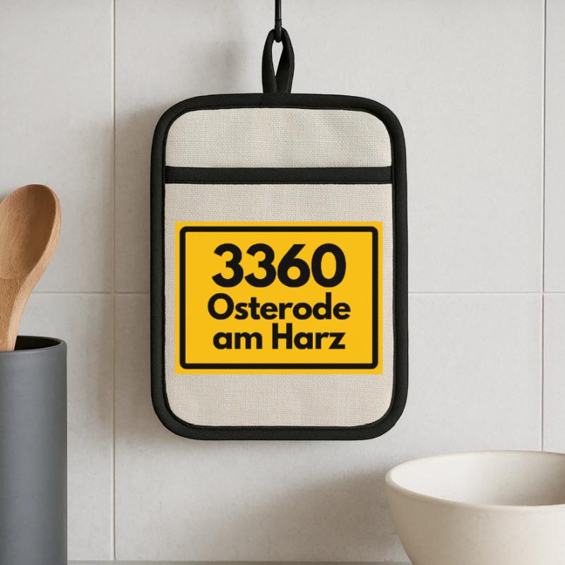 OLD POSTCODE POSTCODE RETRO 3360 OSTERODE HARZ Pot holders with rubber back
