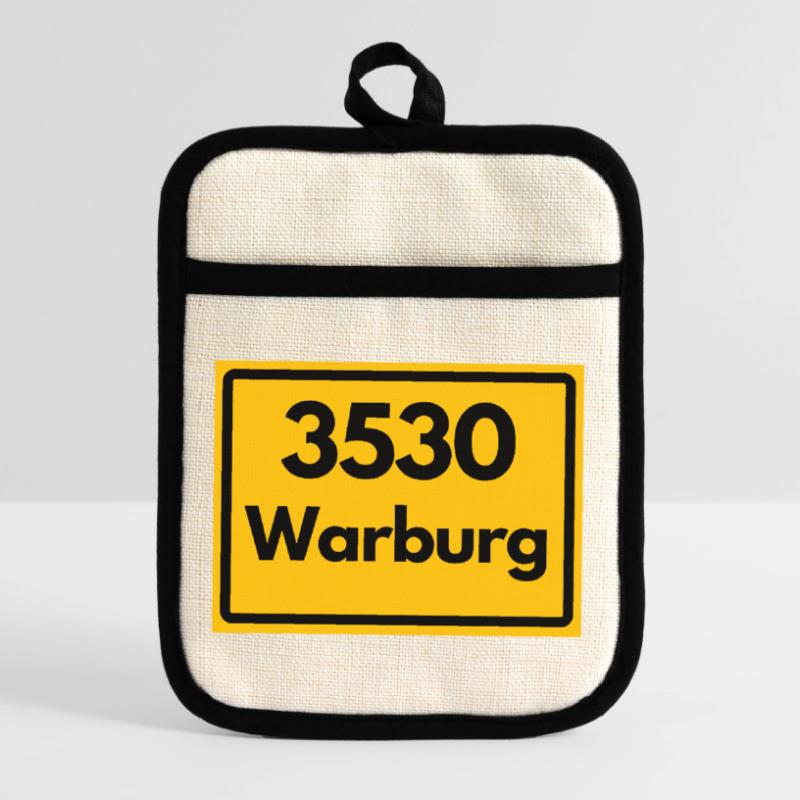OLD POSTCODE POSTCODE RETRO 3530 WARBURG HANSEMAUE Pot holders with rubber back