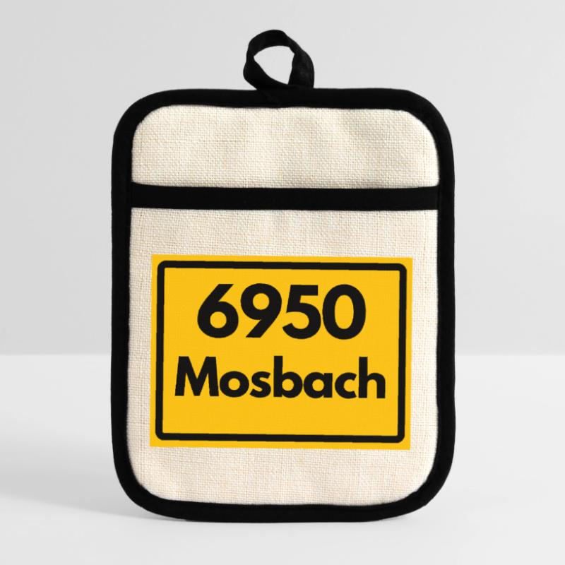 OLD POSTCODE POSTCODE RETRO 6950 MOSBACH HEIMAT BW Pot holders with rubber back