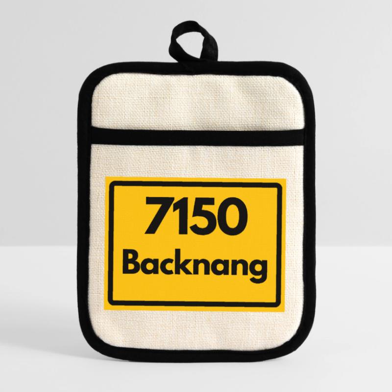 OLD POSTCODE POSTCODE RETRO 7150 BACKNANG HEIMAT Pot holders with rubber back