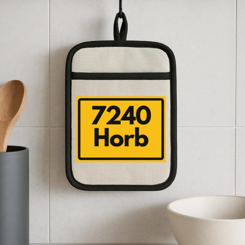 OLD POSTCODE POSTCODE RETRO 7240 HORB HEIMATSTOLZ Pot holders with rubber back