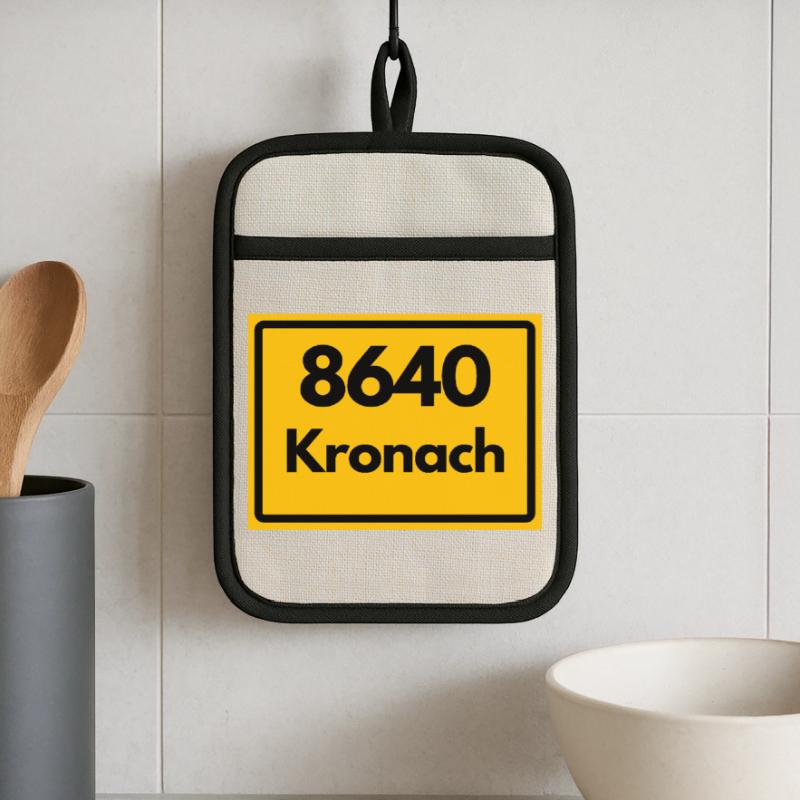 OLD POSTCODE ZIP CODE 8640 KRONACH HEIMATSTOLZ Pot holders with rubber back