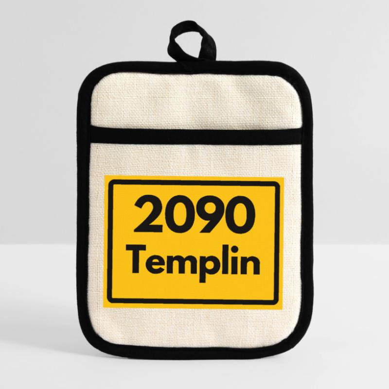 OLD POSTCODE POSTCODE RETRO 2090 TEMPLIN HEIMAT Pot holders with rubber back