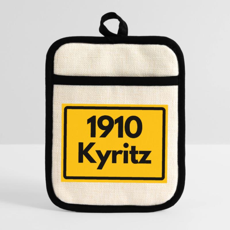 OLD POSTCODE POSTCODE RETRO 1910 KYRITZ HEIMAT Pot holders with rubber back