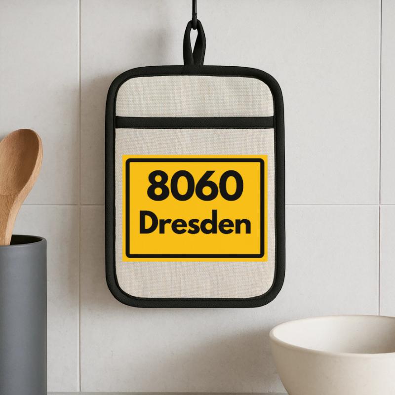 OLD POSTCODE ZIP CODE 8060 DRESDEN SAXONY Pot holders with rubber back