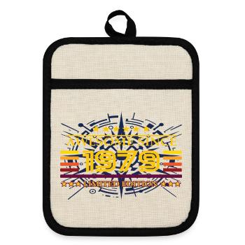 Awesome since 1979 Limited Edition - Pot holders with rubber back - linen/black  - Front
