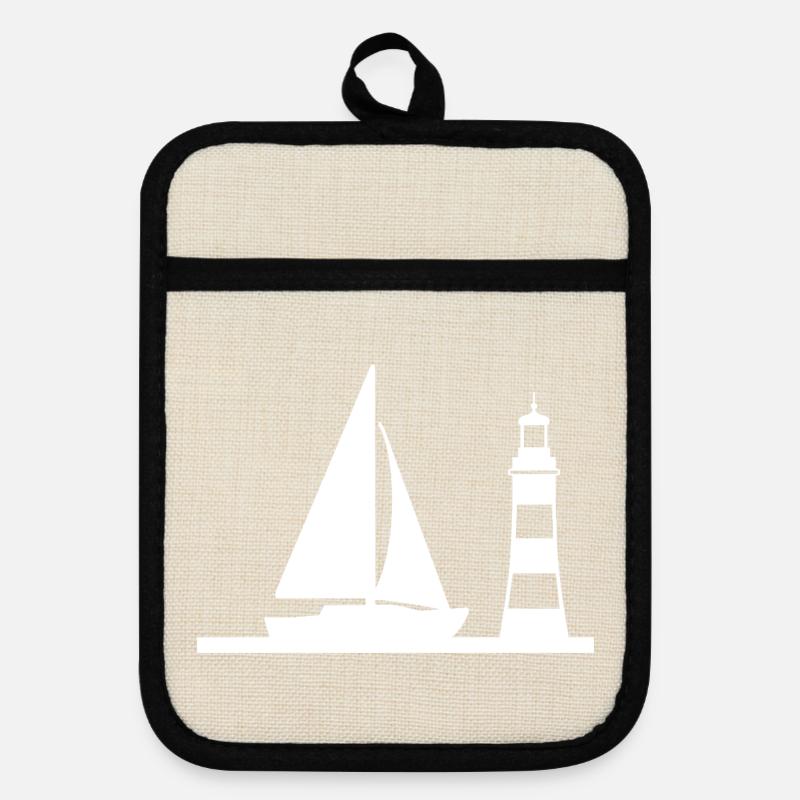 Voile - Maniques avec dos en caoutchouc - lin/noir