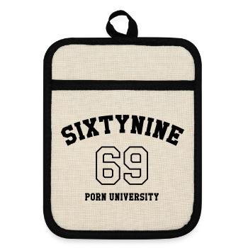 69 Porn University - Maniques avec dos en caoutchouc - lin/noir  - Devant