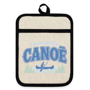 J'peux pas j'ai CANOE - Maniques avec dos en caoutchouc - lin/noir  - Devant