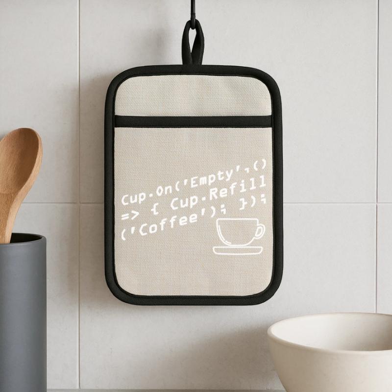 Programmers generate code from coffee Pot holders with rubber back