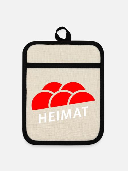 Heimat Bollenhut Schwarzwald - Topflappen mit Gummirückseite - Leinen/Schwarz