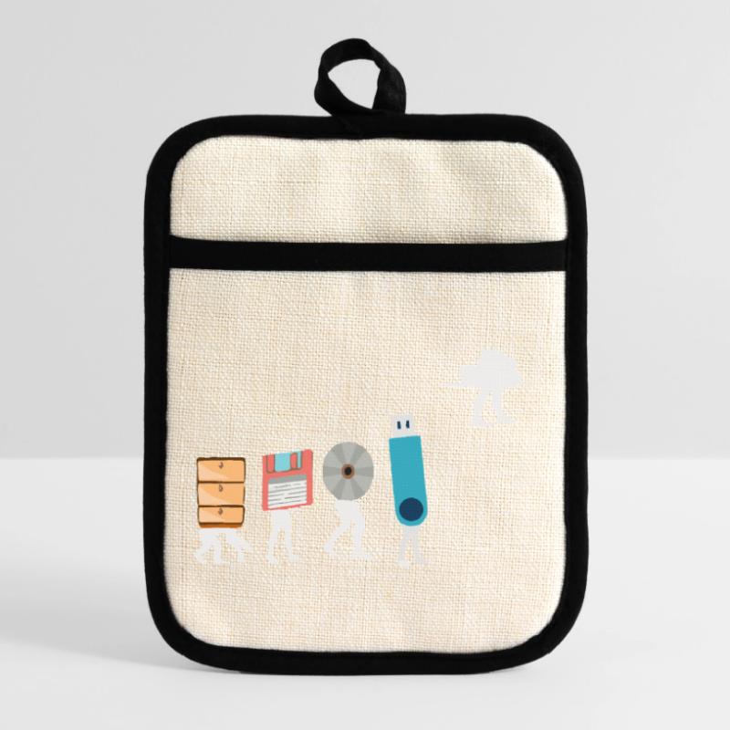 Cloud-Computing-Lustige Programmierer-Daten-KI-Software Topflappen mit Gummirückseite