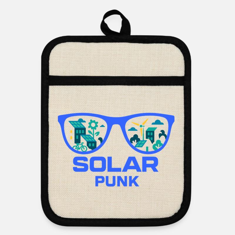 Solarpunk Vision - Maniques avec dos en caoutchouc - lin/noir 