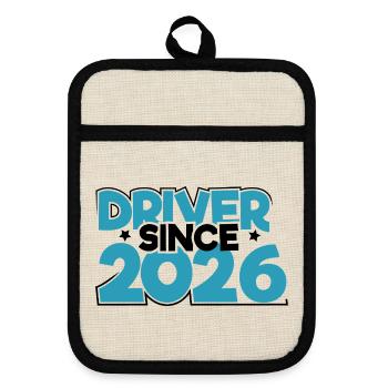 Driving License 2026 Driving Test Driving License Test - Pot holders with rubber back - linen/black  - Front
