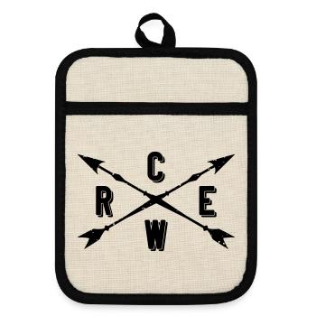Crew Pfeile - Topflappen mit Gummirückseite - Leinen/Schwarz  - Vorne