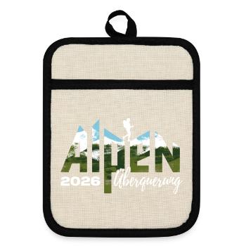 Traversée des Alpes 2026 - Randonnée - Maniques avec dos en caoutchouc - lin/noir  - Devant
