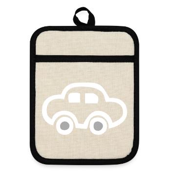 Voiture - Maniques avec dos en caoutchouc - lin/noir  - Devant