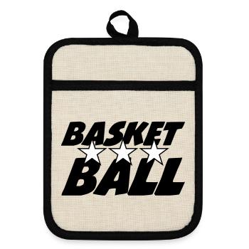 Basket Ball / Basketball / Basktet-Ball / Sport - Maniques avec dos en caoutchouc - lin/noir  - Devant
