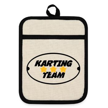 Karting / Kart / Pilote / Voiture - Maniques avec dos en caoutchouc - lin/noir  - Devant