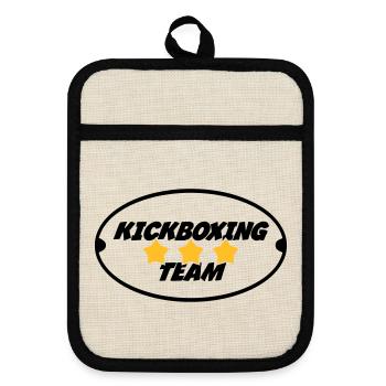 Kickboxing / Kick-Boxeur / Kick Boxing / - Maniques avec dos en caoutchouc - lin/noir  - Devant
