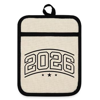 Élément 2026 - Maniques avec dos en caoutchouc - lin/noir  - Devant