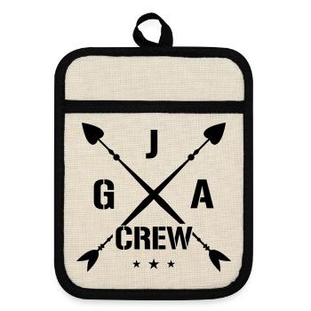 Bachelor Crew Enterrement de vie de garçon - Maniques avec dos en caoutchouc - lin/noir  - Devant