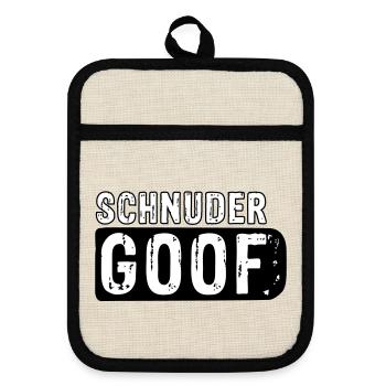Schnudergoof | Berndeutsch (Vectorgraphic) - Topflappen mit Gummirückseite - Leinen/Schwarz  - Vorne
