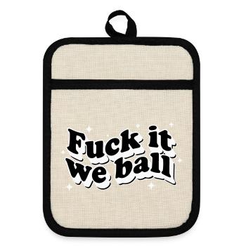 Fuck It We Ball - Retro Stars White - Maniques avec dos en caoutchouc - lin/noir  - Devant