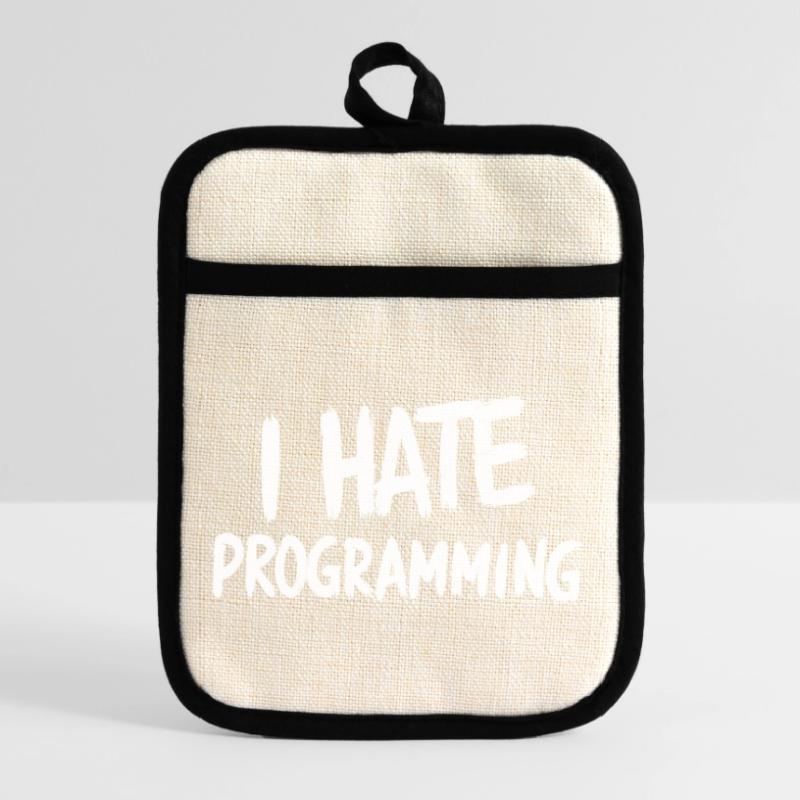 I Hate Programming Fun PC CPU Programmer Pot holders with rubber back