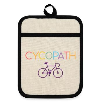 Cadeaux pour cyclistes – Cycopathe - Maniques avec dos en caoutchouc - lin/noir  - Devant