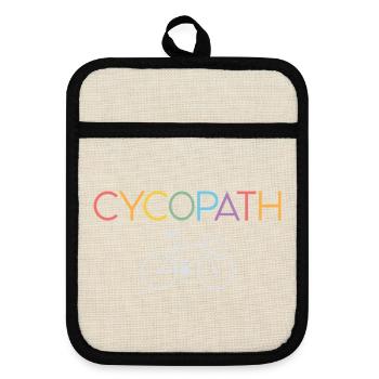 Cadeaux pour cyclistes – Cycopathe - Maniques avec dos en caoutchouc - lin/noir  - Devant