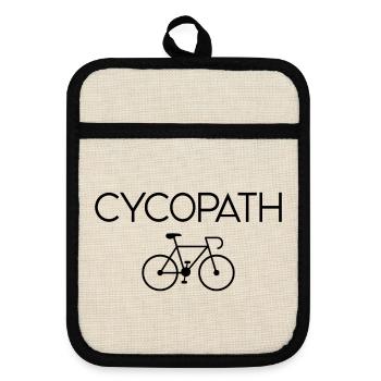 Cadeaux pour cyclistes – Cycopathe - Maniques avec dos en caoutchouc - lin/noir  - Devant