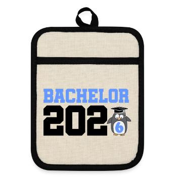 Bachelor 2026 Bachelor's Degree Graduation - Pot holders with rubber back - linen/black  - Front