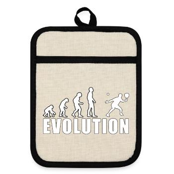 Evolution Padel Professional History Gift - Pot holders with rubber back - linen/black  - Front