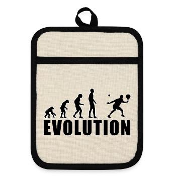 Evolution Padel Player Gift - Pot holders with rubber back - linen/black  - Front
