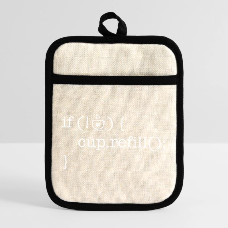 Coffee code lover software developer programmer Pot holders with rubber back