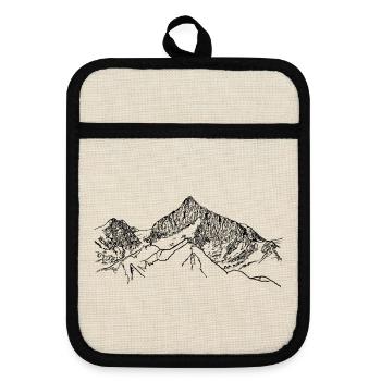 Walliser Weisshorn, Suisse, Alpes, Montagnes, 4000m - Maniques avec dos en caoutchouc - lin/noir  - Devant