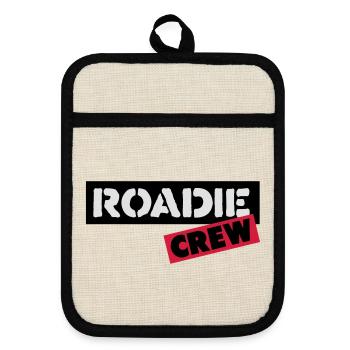 roadie - Pot holders with rubber back - linen/black  - Front