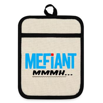 Méfiant - Maniques avec dos en caoutchouc - lin/noir  - Devant
